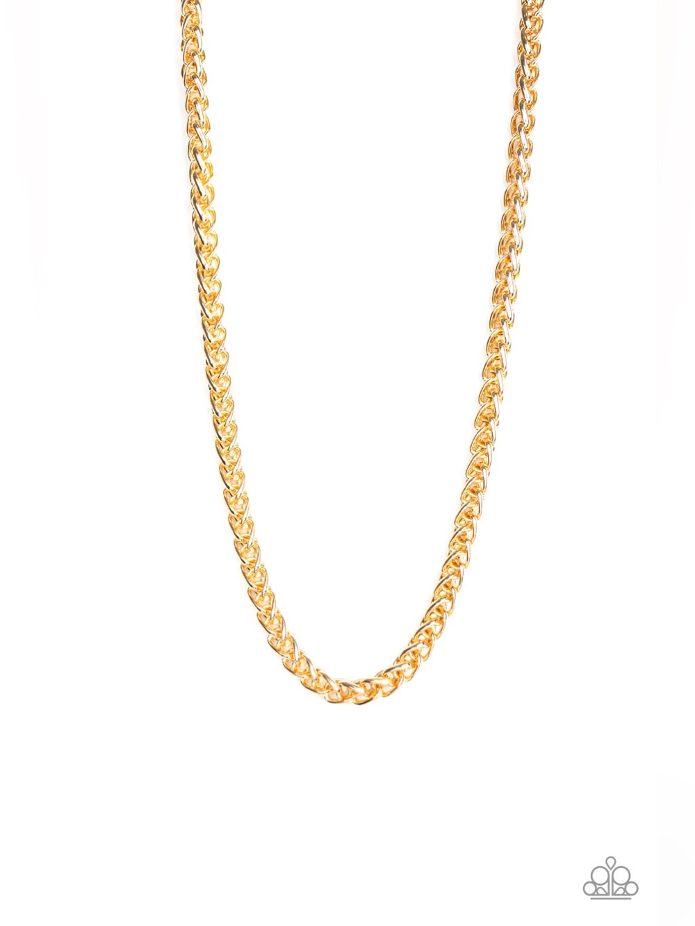 paparazzi Shimmering Gold-Tone Rope Necklace